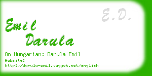 emil darula business card